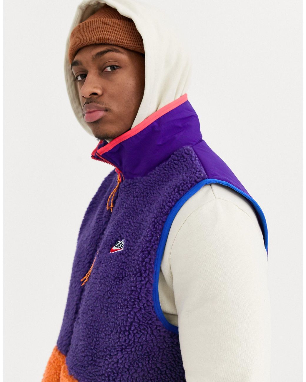 Gilet d'hiver en polaire - et orange Nike pour homme en coloris Violet |  Lyst