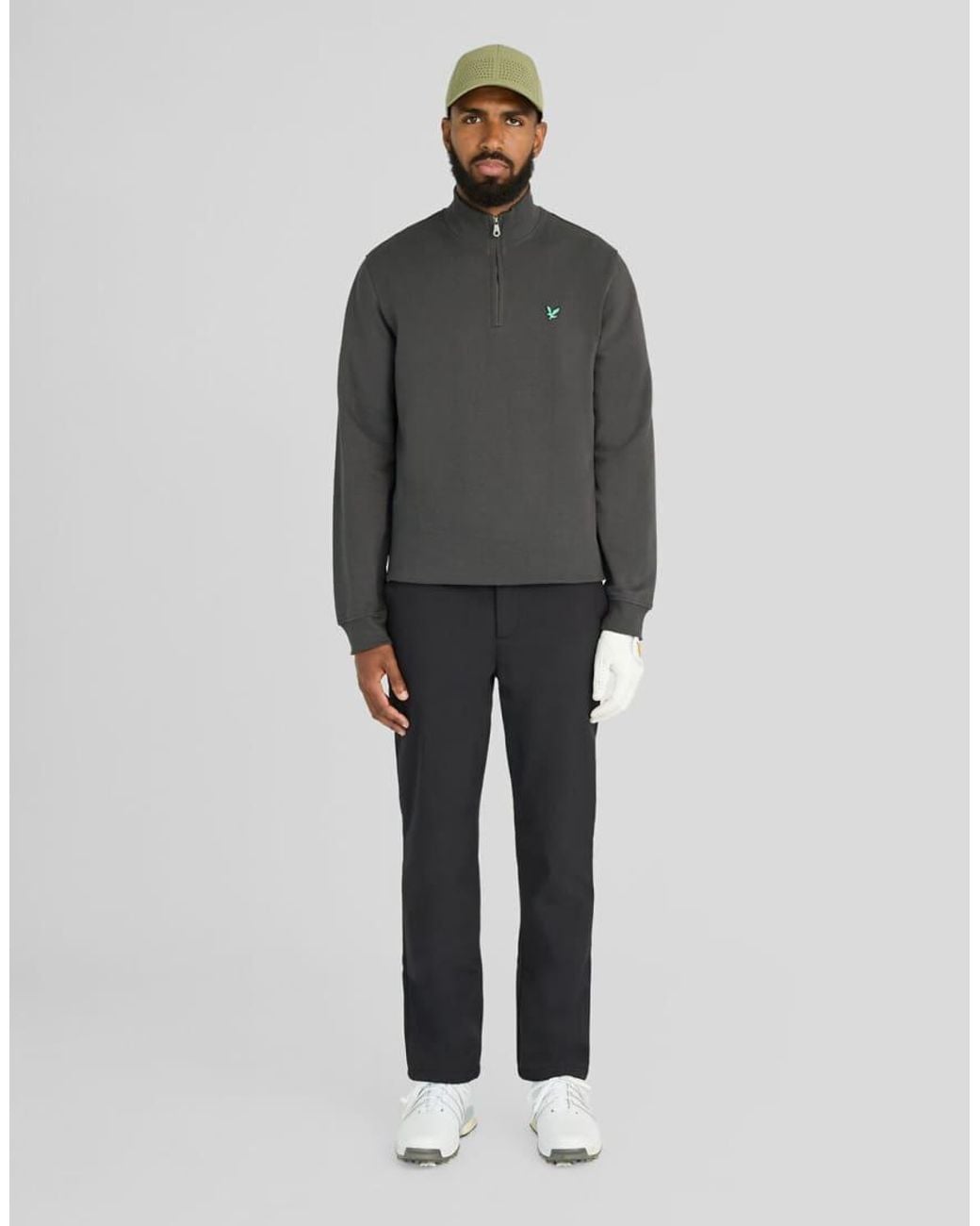 Lyle & Scott Gray Mid Layers Golf Quarter Zip Midlayer for men