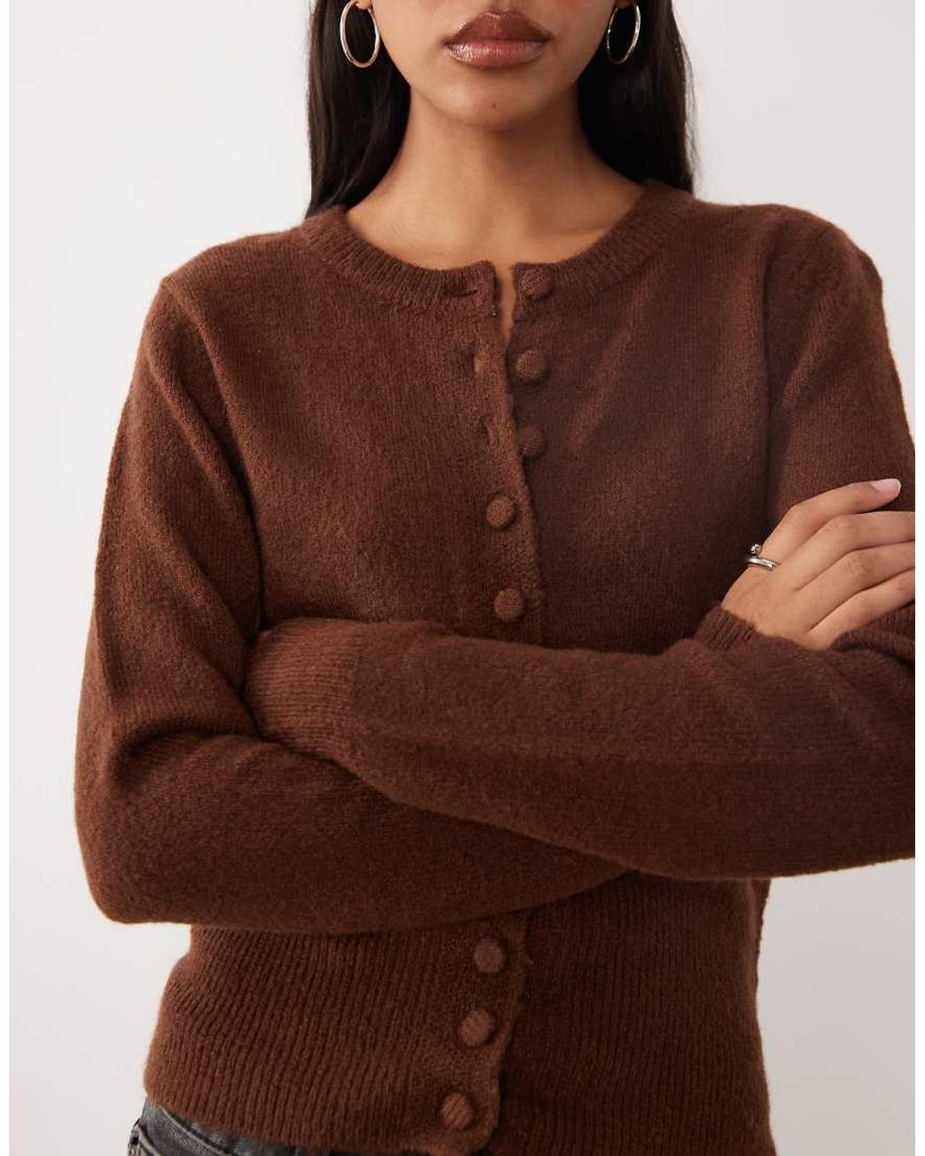 Brave Soul Brown Compact Knit Cardigan
