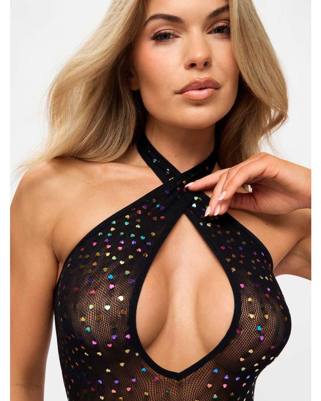 Ann Summers Black Neon Heart Body