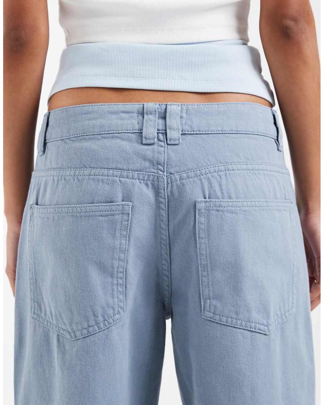 ASOS Blue Low Rise Baggy Jean