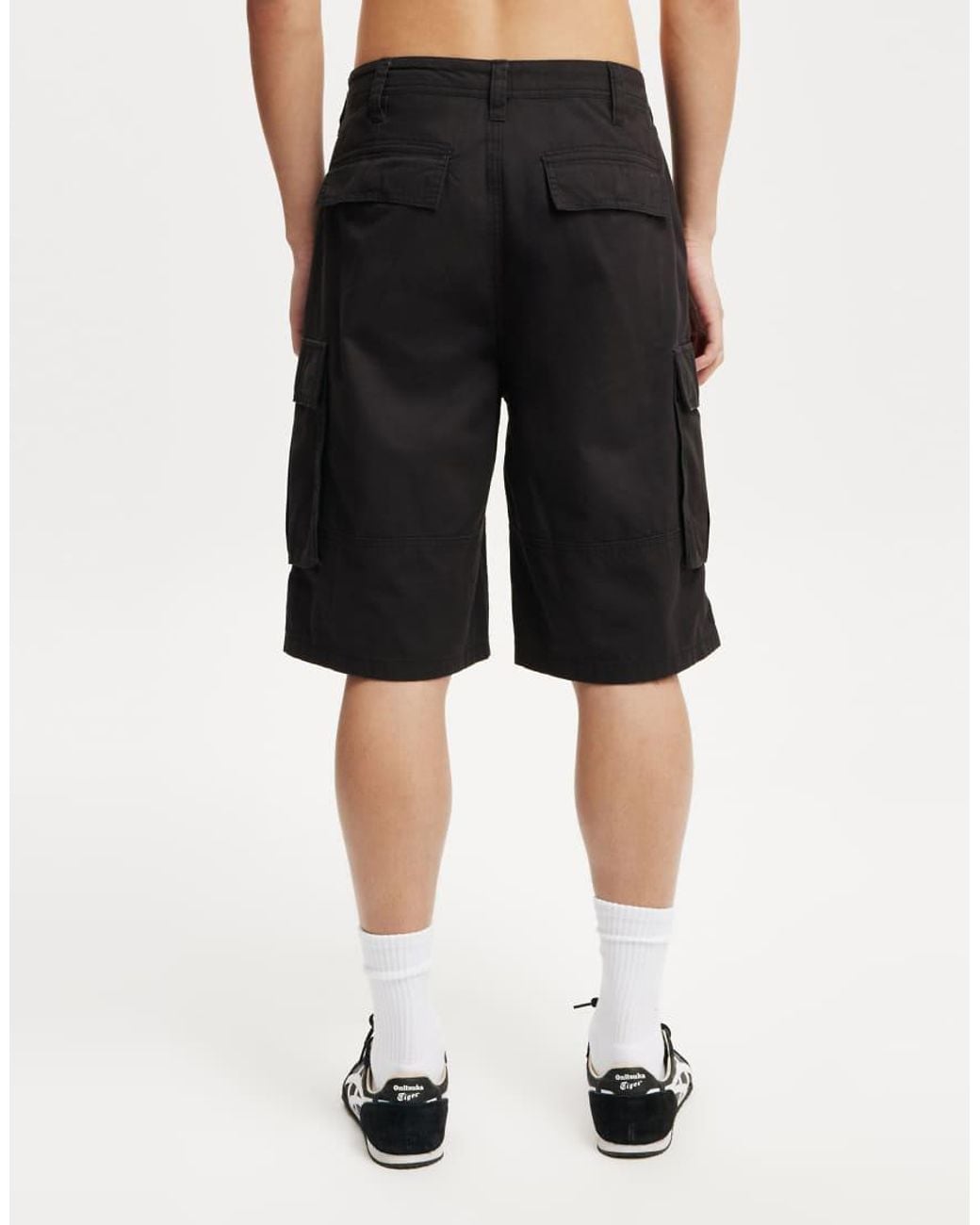 Cotton On Black Baggy Cargo Short for men