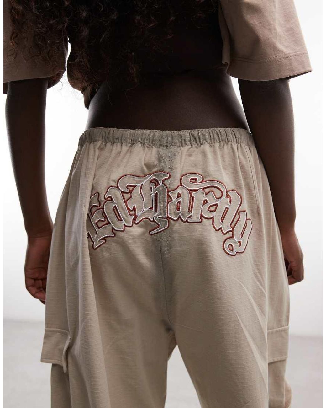 Ed Hardy Natural Exploding Skull Cargo Trouser