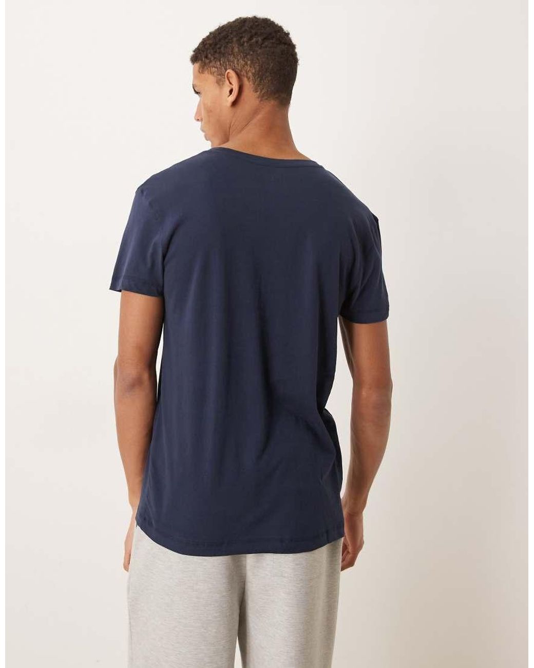 Gant Blue 2 Pack Lounge Tops With Chest Logo for men