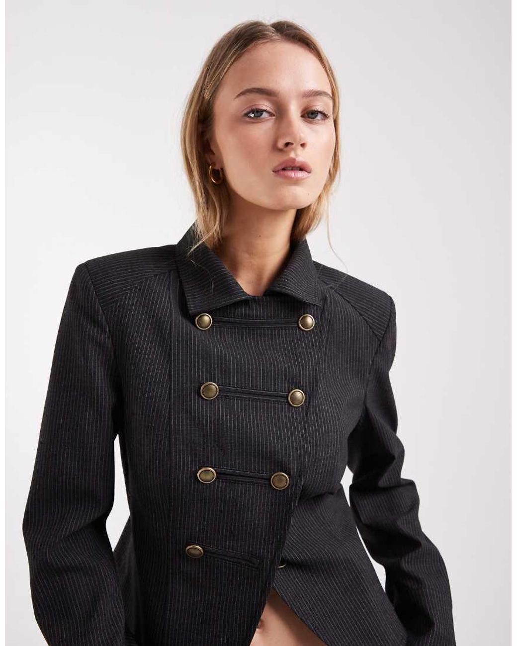 ASOS Blue Shrunken Drummer Style Jacket