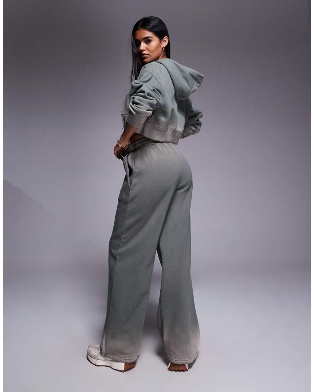 Good For Nothing Gray Spray Effect Relaxed Wide Leg Jogger