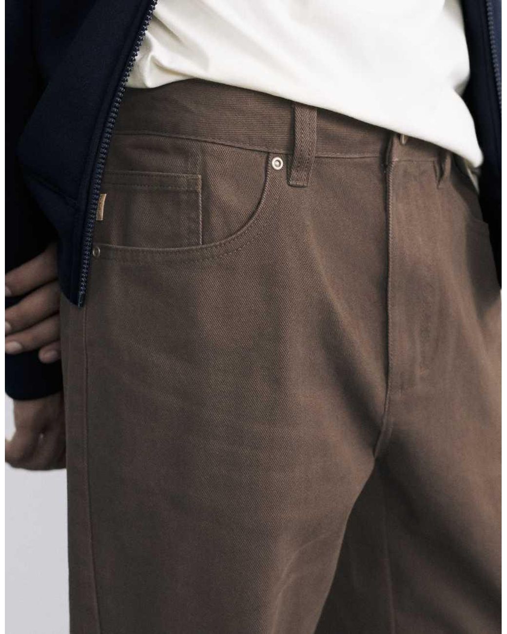 Pull&Bear Blue Straight-Leg Jeans for men
