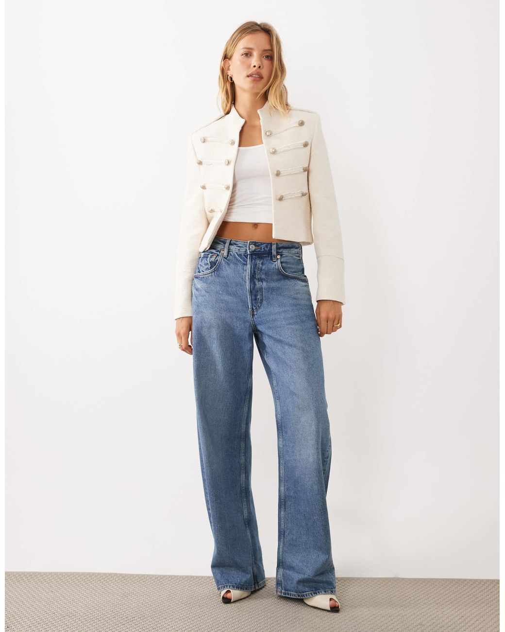 Mango Blue Utility Jacket