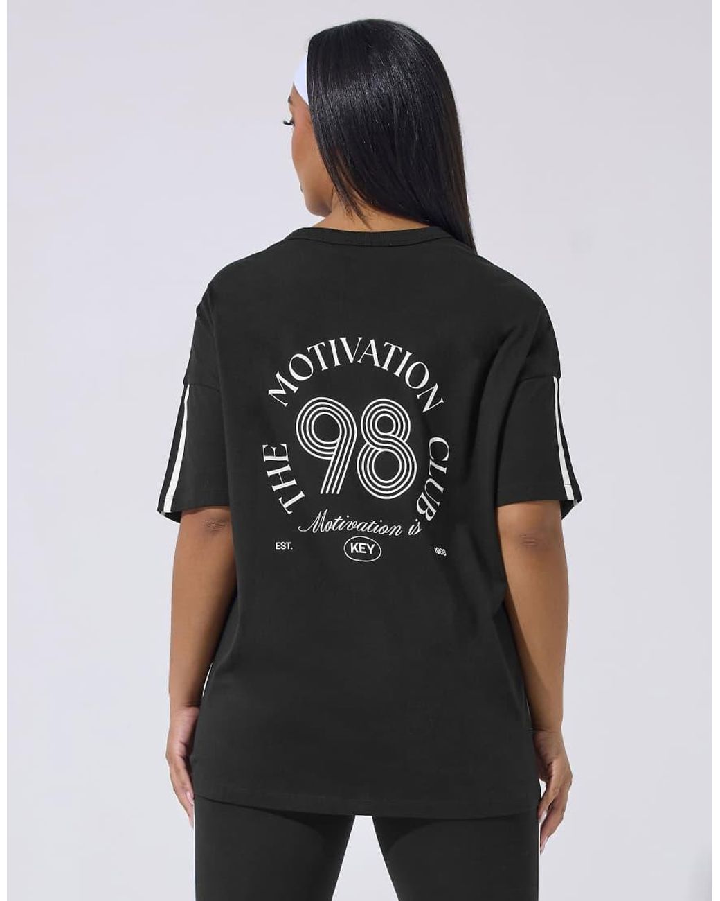 Yours Clothing Black Slogan Active T-Shirt
