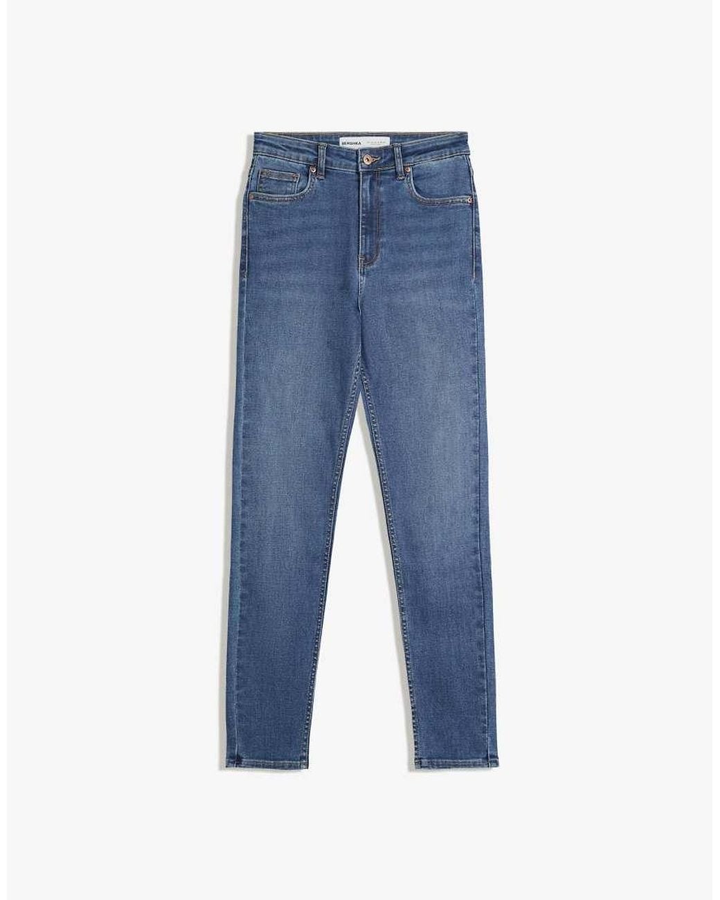Bershka Gray Super High-waist Soft Skinny Jeans