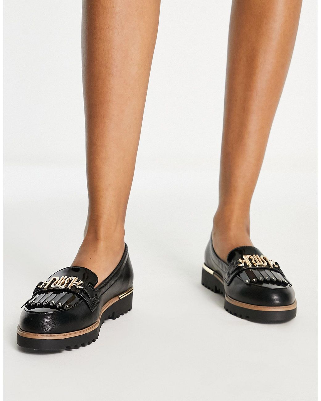 River Island Branded Loafer in Black Lyst UK