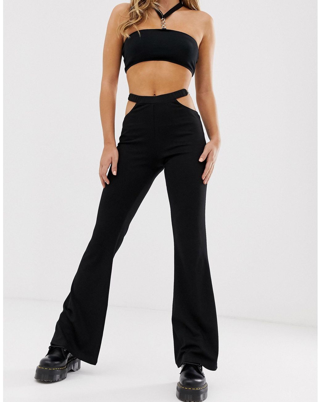trousers with cut out sides