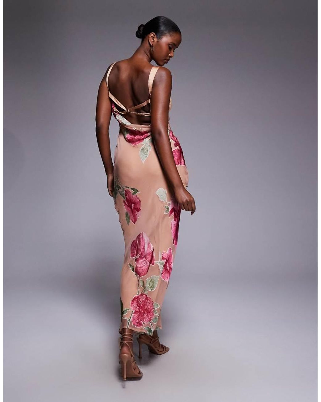 ASOS Multicolor Corset Detailing Maxi Dress
