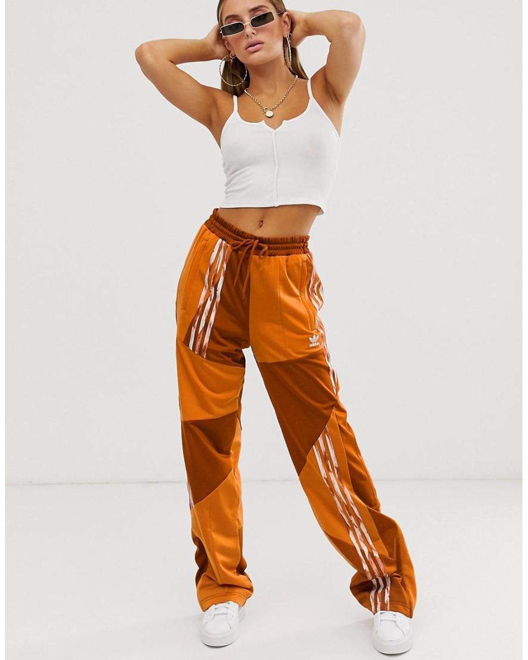 adidas Originals X Danielle Cathari Deconstructed Firebird Track Pant In  Orange | Lyst Canada