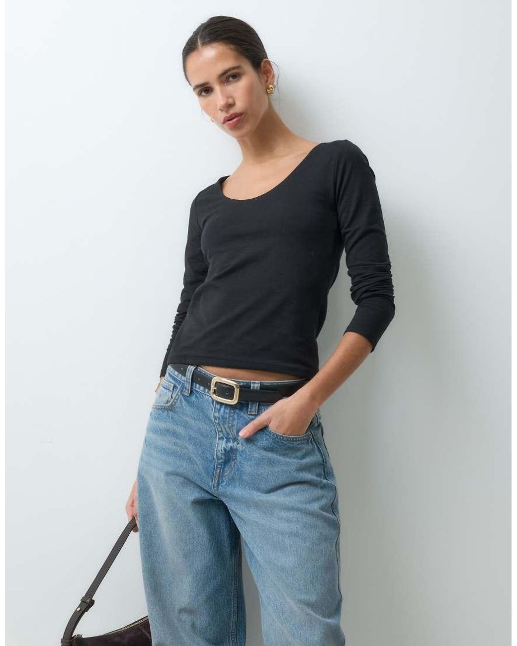 Gap Blue Long Sleeve Close Knit Top