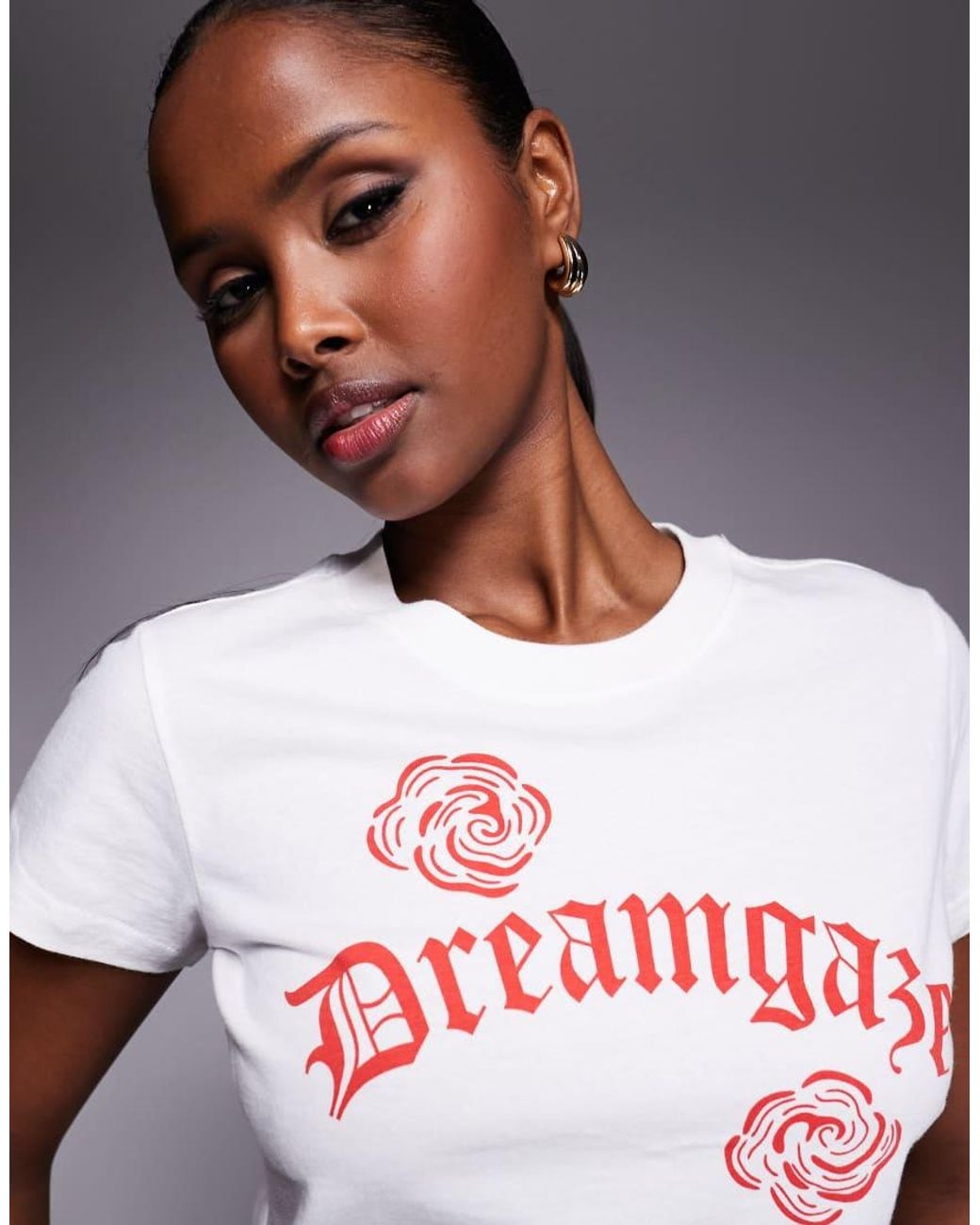 Abrand Jeans Gray Dreamgaze Short Sleeve Baby Tee