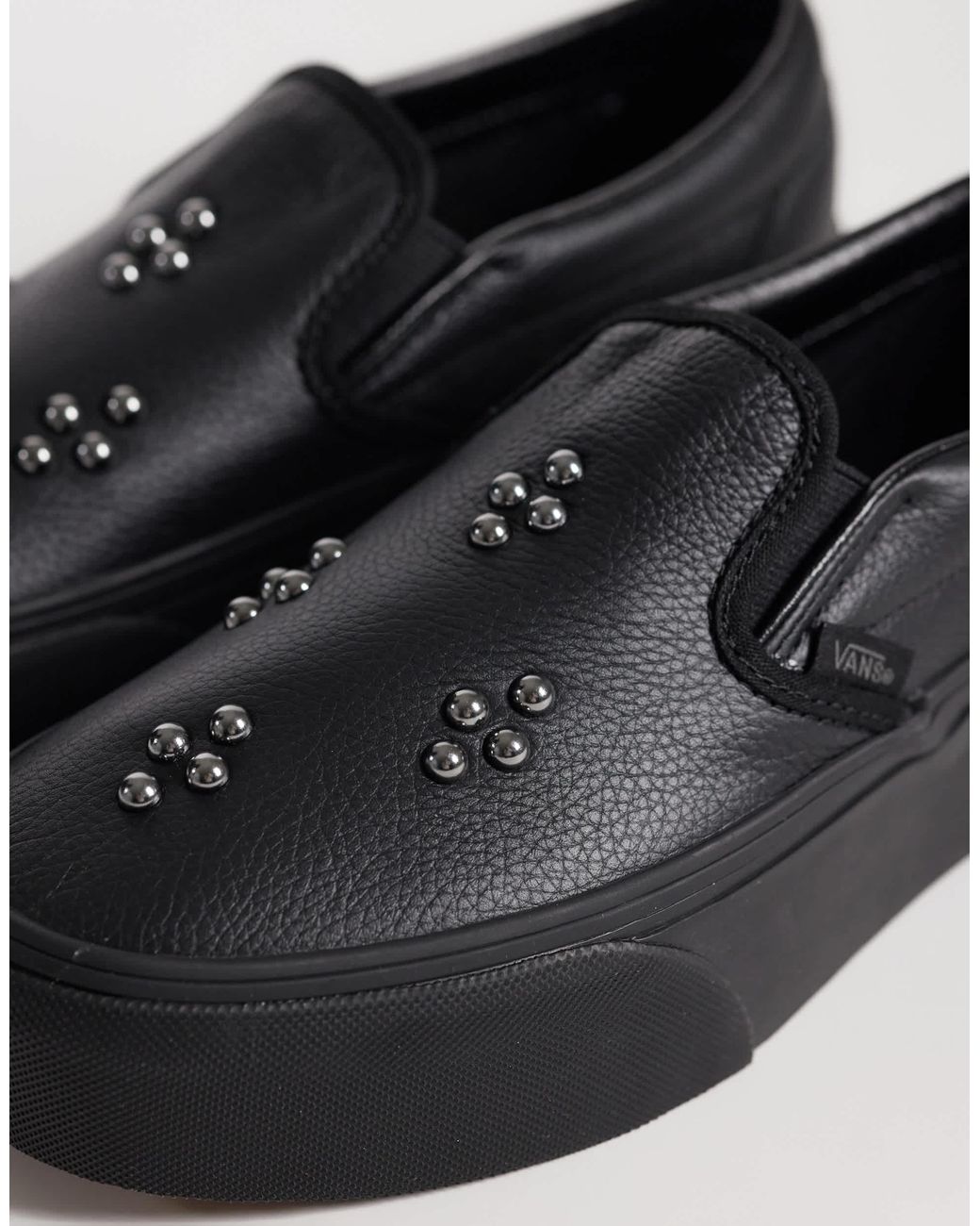 Vans Black Classic stackform slip-on mit nieten