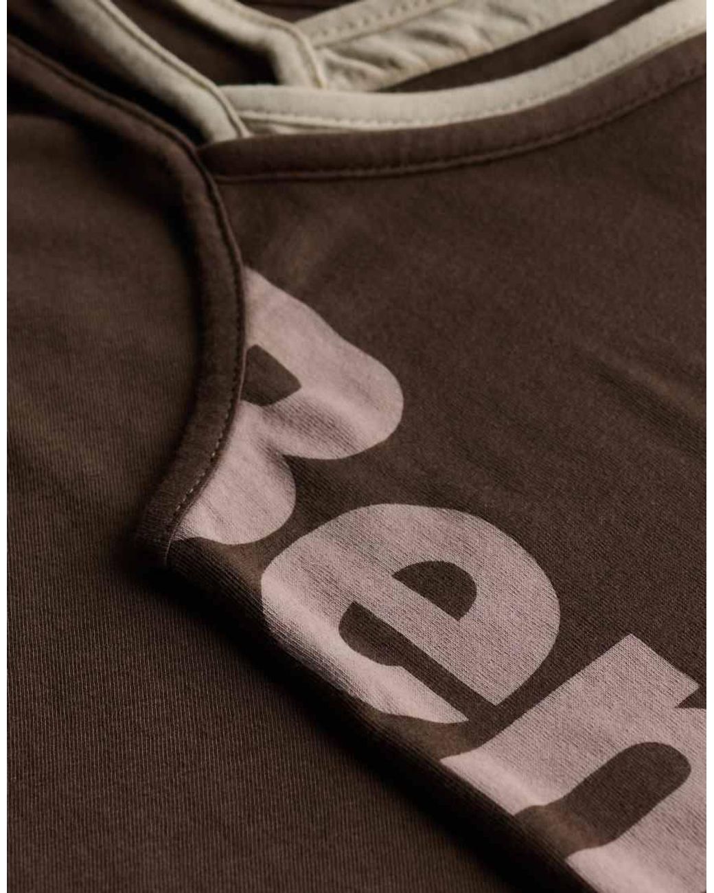 Bench x Superdry & Co Brown Fitted Cami Layer Vest
