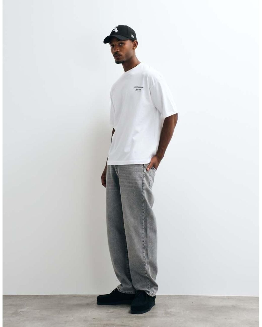 ASOS White Oversized T-shirt With Text Print for men