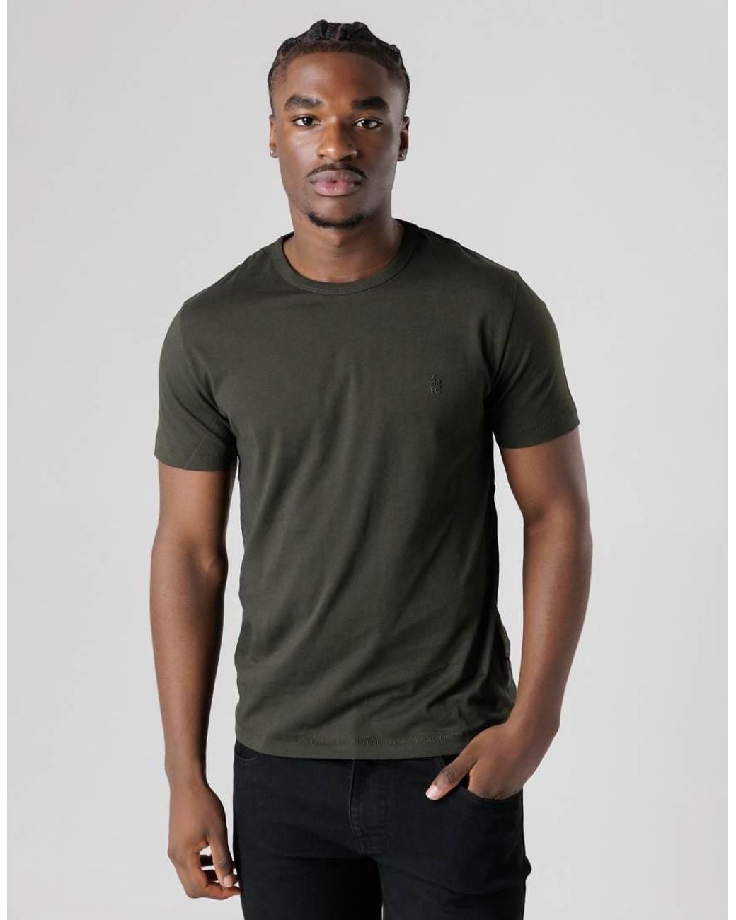 French Connection Blue 5 Pack Cotton Crew Neck Short Sleeve T-Shirts for men