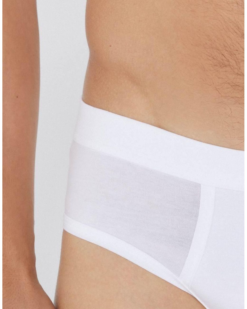 Tezenis White Extrafine Lightweight Cotton Briefs for men