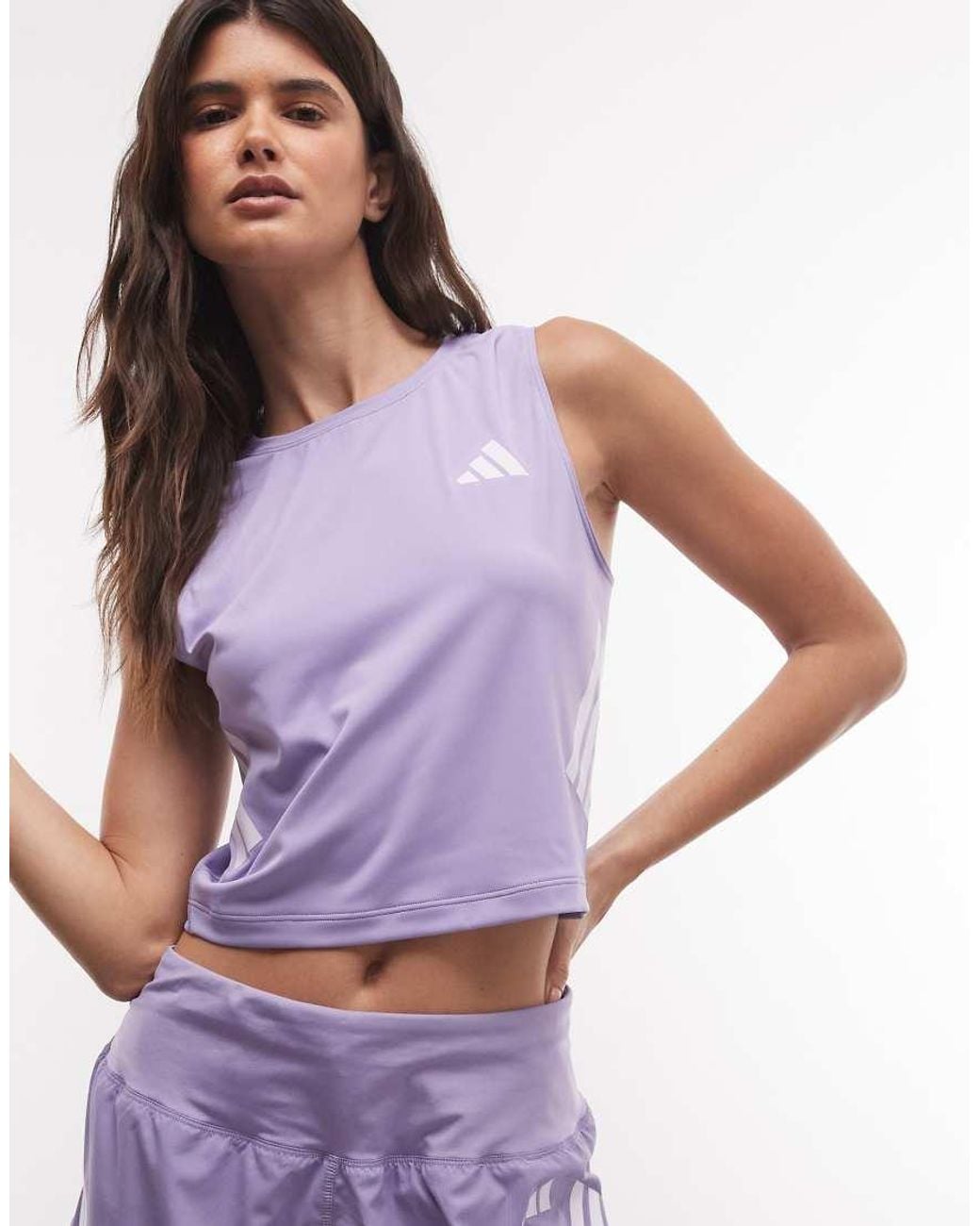 Adidas Originals Purple Adidas Running Adi365 Crop Top