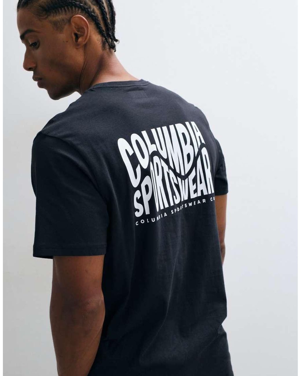Columbia Black Csc Outdoor Wavy Peaks Graphic T-Shirt for men