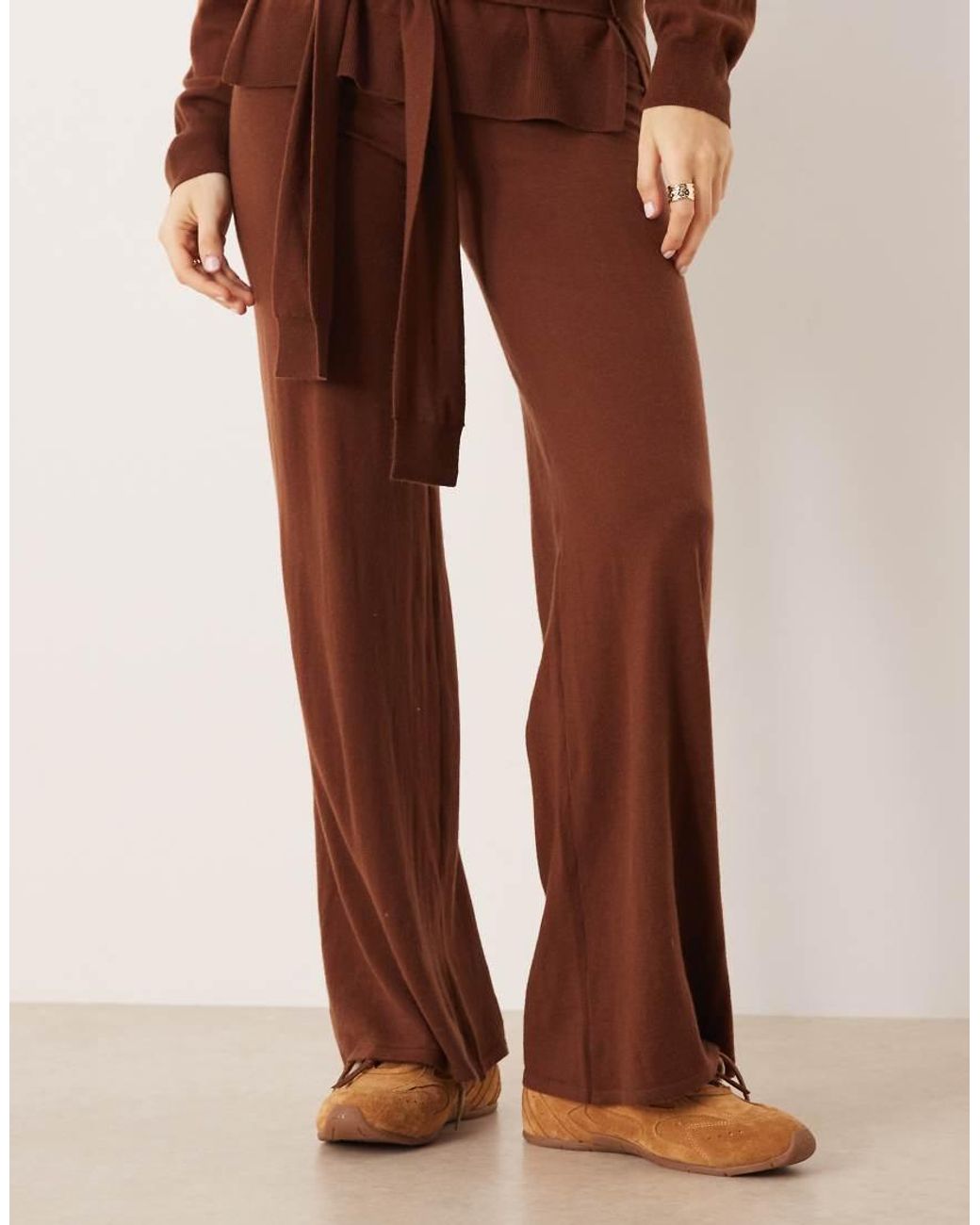 Mango Brown Kendrik Knitted Trouser Co-ord