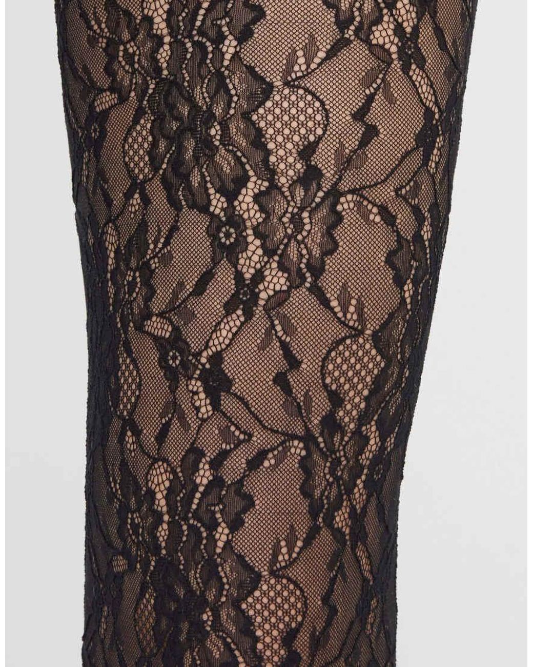 Calzedonia Natural Floral Lace Tights