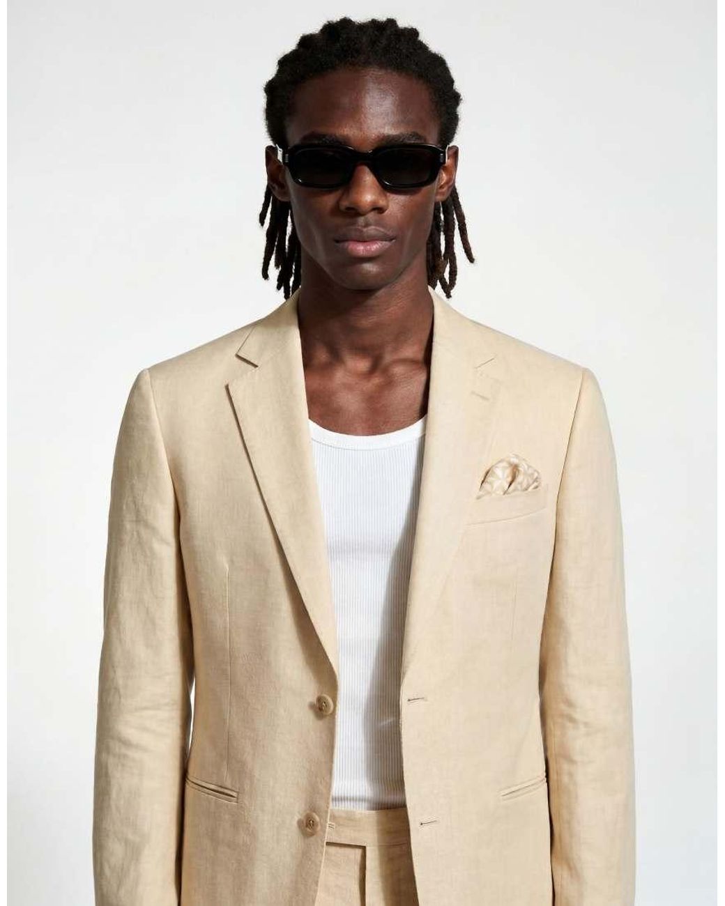 Harry Brown Natural Giacomo Slim Fit Single Breasted Suit Jacket for men