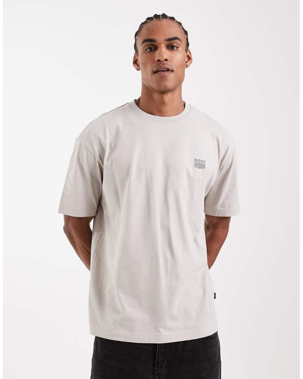 Boss White Hugo Boss Relaxed Fit Graphic T-shirt for men
