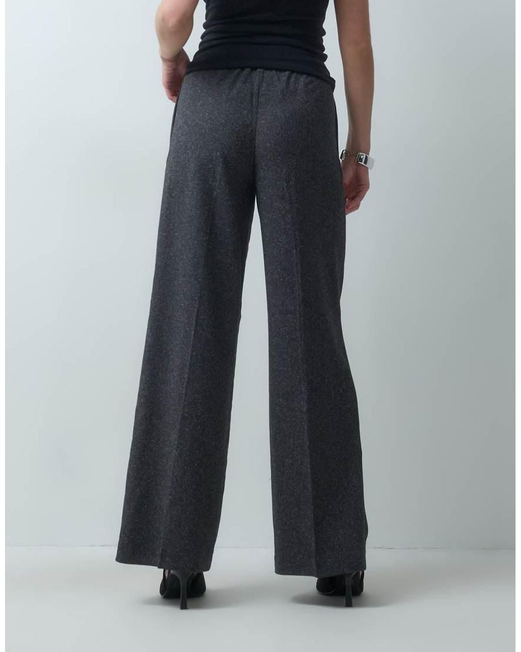 Object Blue Wide Leg Pleated Tailored Trouser Co-Ord
