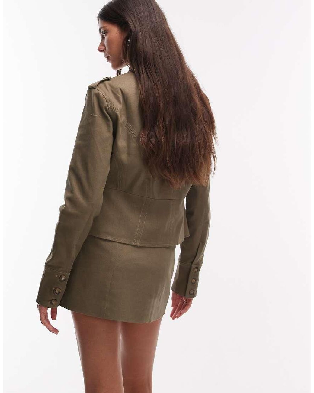 Motel Natural Desau Twill Mini Skirt
