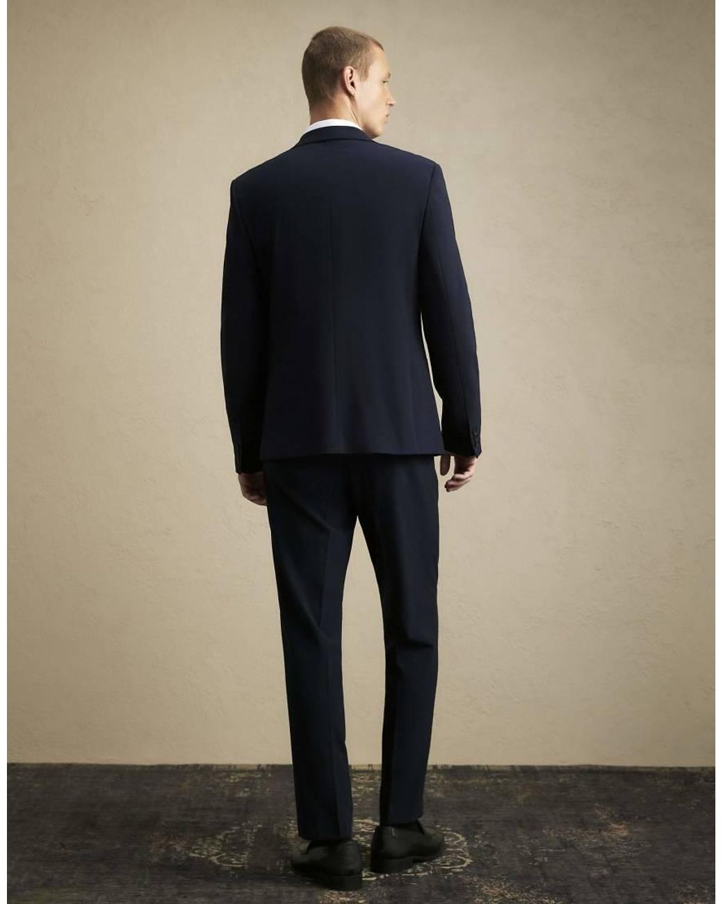 River Island Natural Slim Fit Tailored Suit Trousers for men