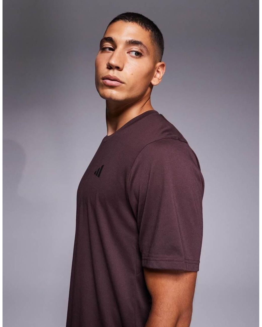 Adidas Originals Purple Adidas Training Essentials T-shirt for men