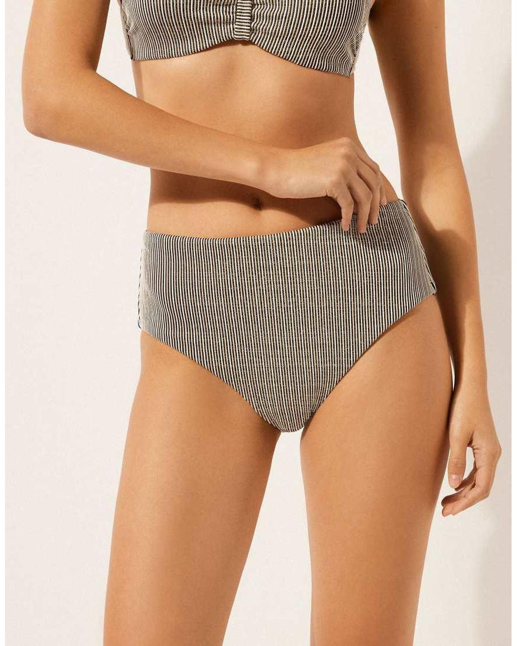 Calzedonia Metallic Golden Stripes