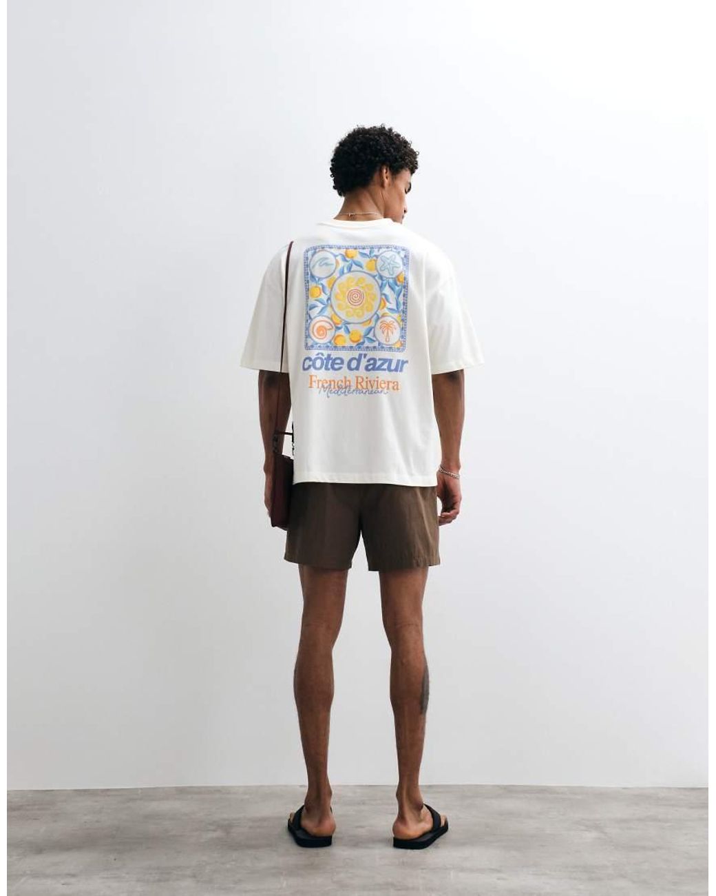 ASOS White Oversized T-shirt With Floral Print for men