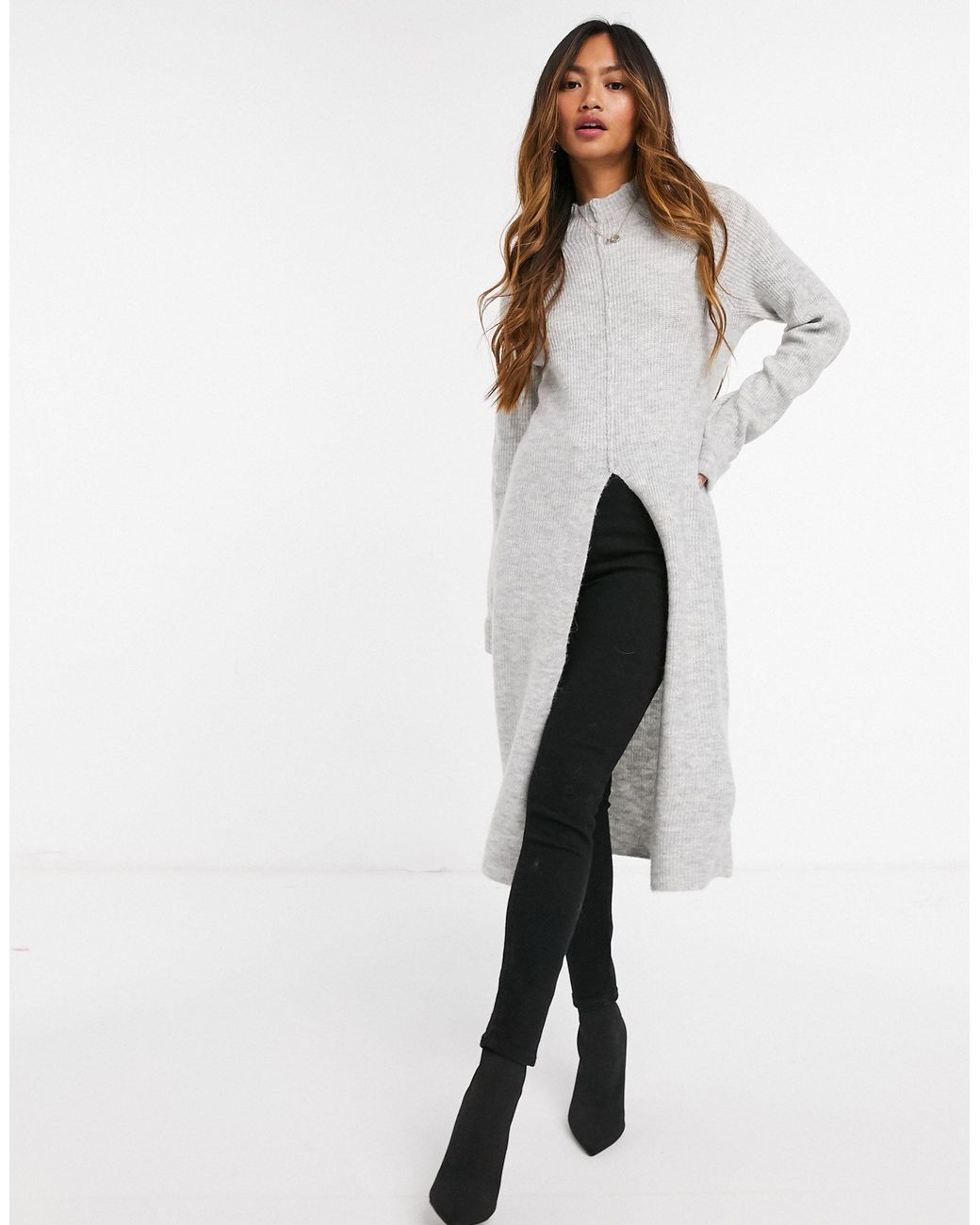 Vero Moda Longline Jumper With Front 