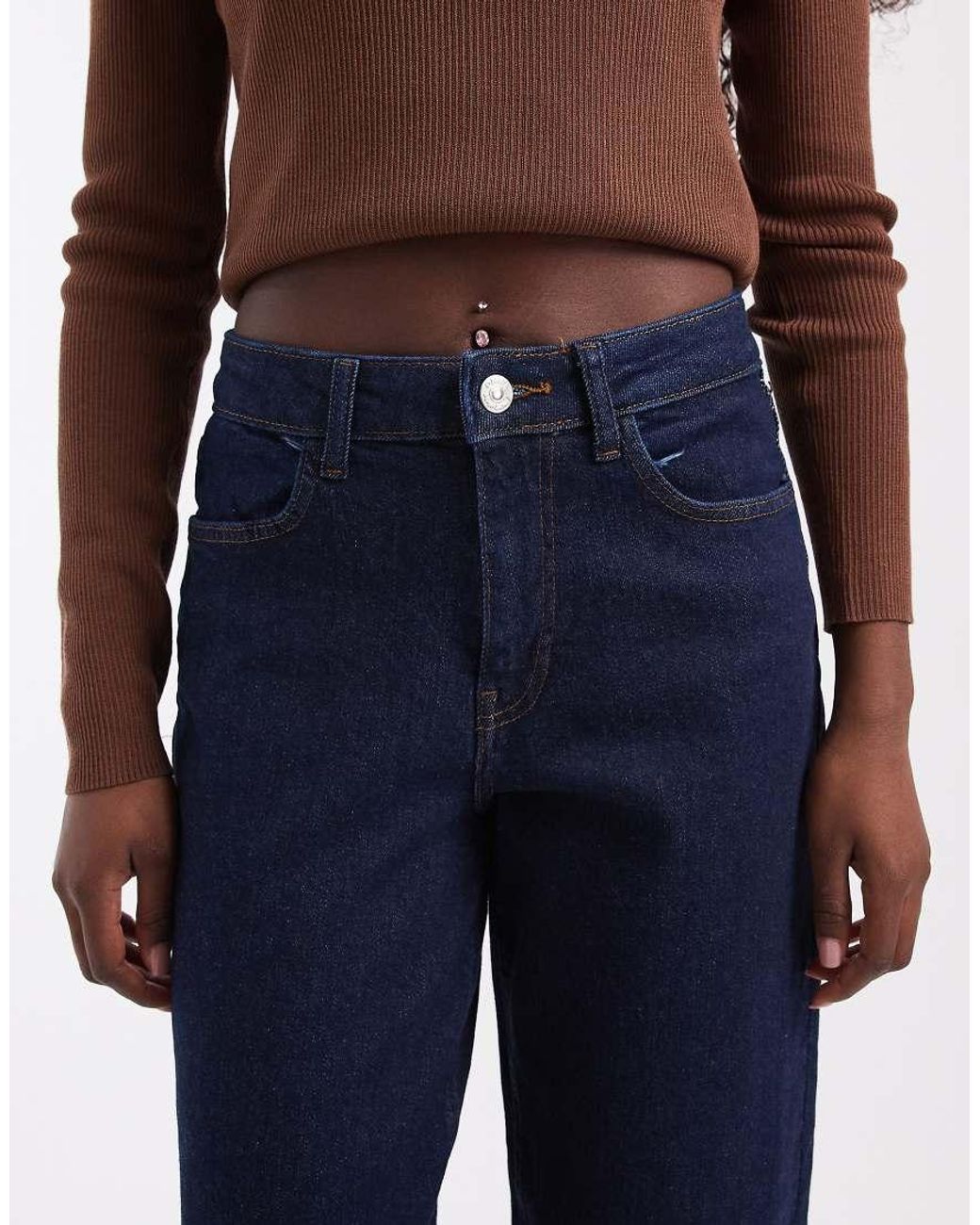 ONLY Blue Tonnie Loose Straight Leg Jeans