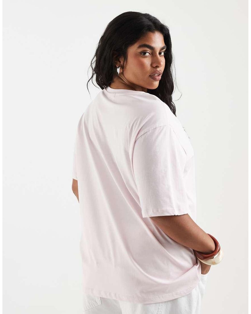 ONLY Pink Oversized T-shirt With Matcha Print