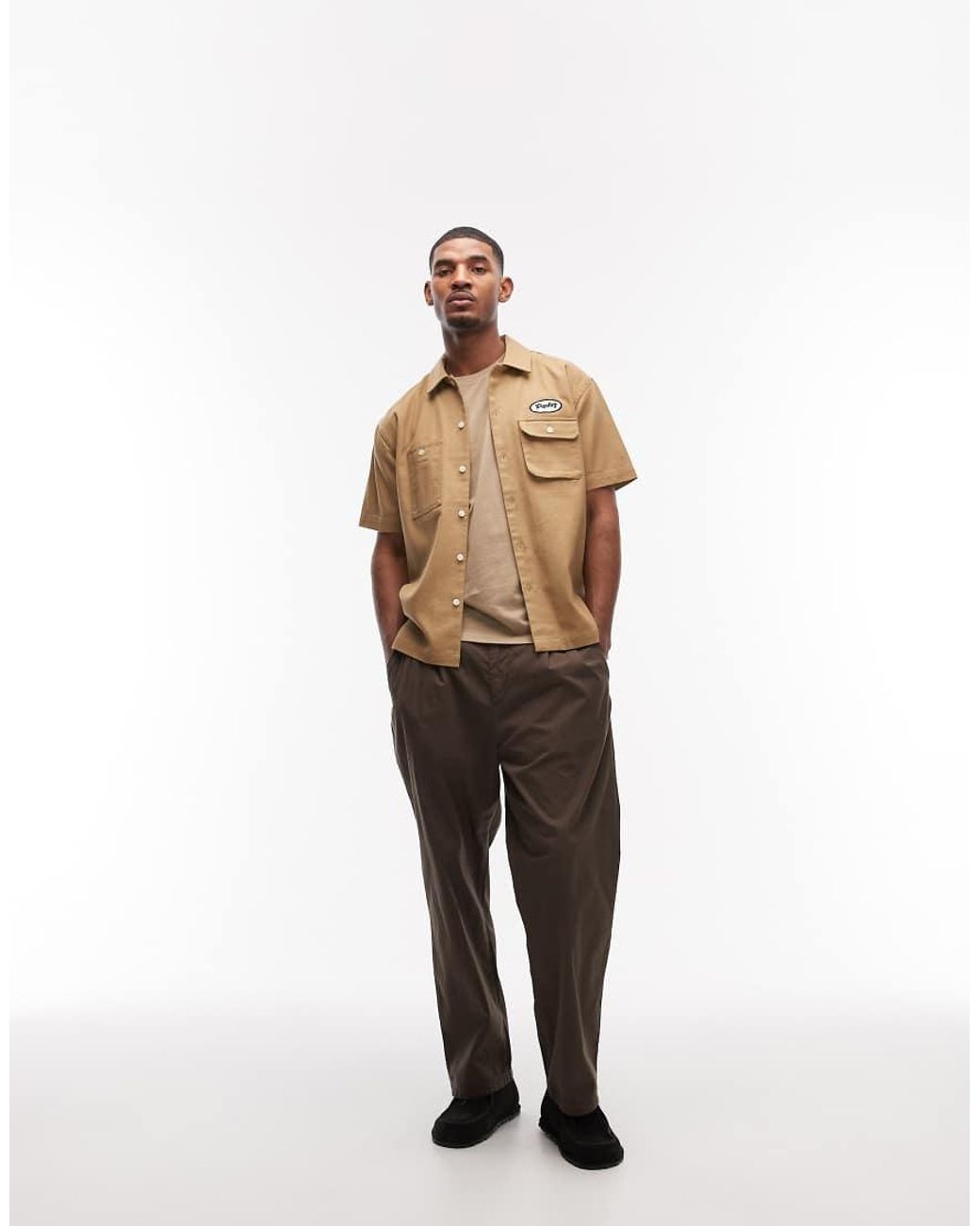 Parlez Natural Jack Short Sleeve Back Print Shirt for men