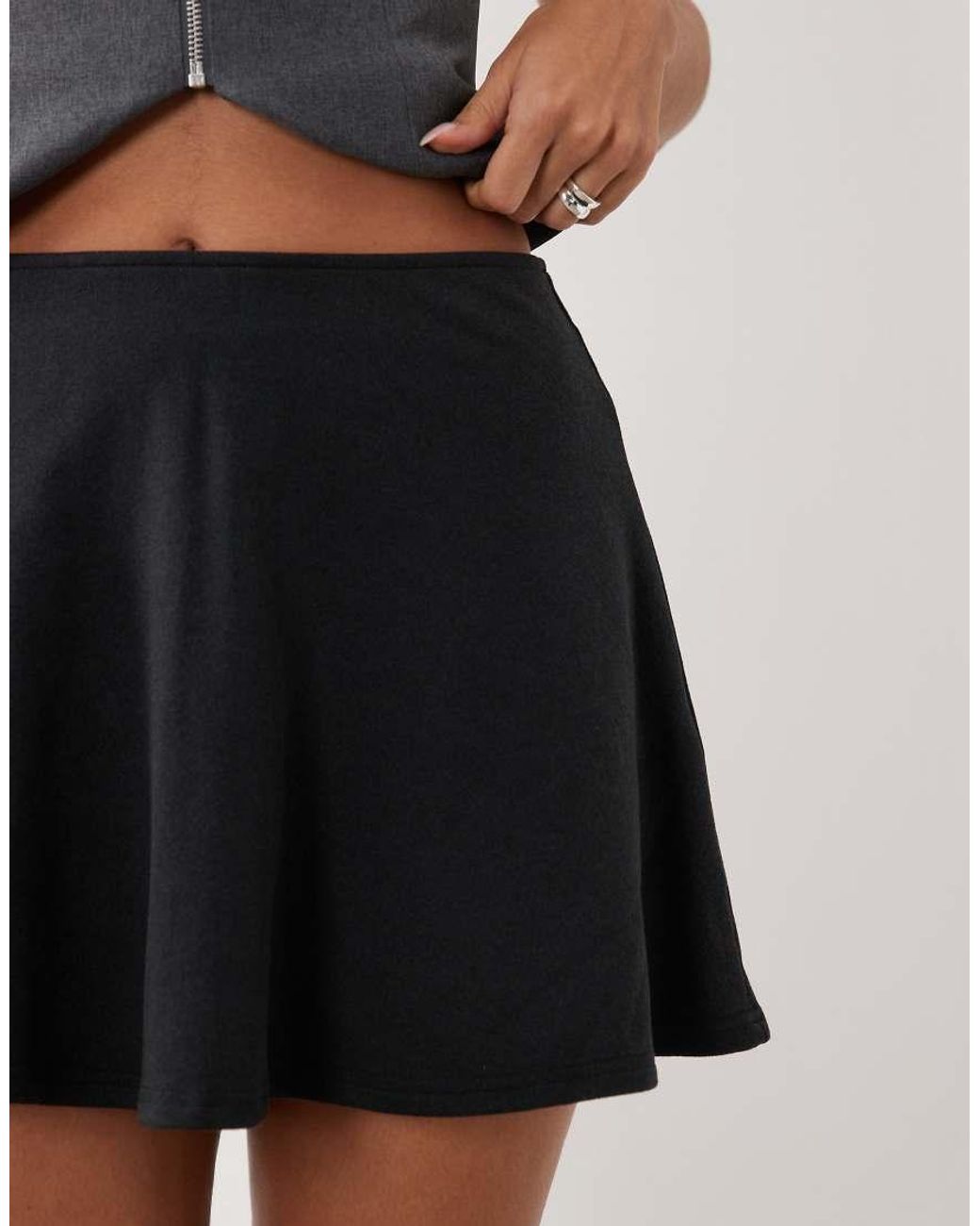 ASOS Black Supersoft Mini Circle Skirt