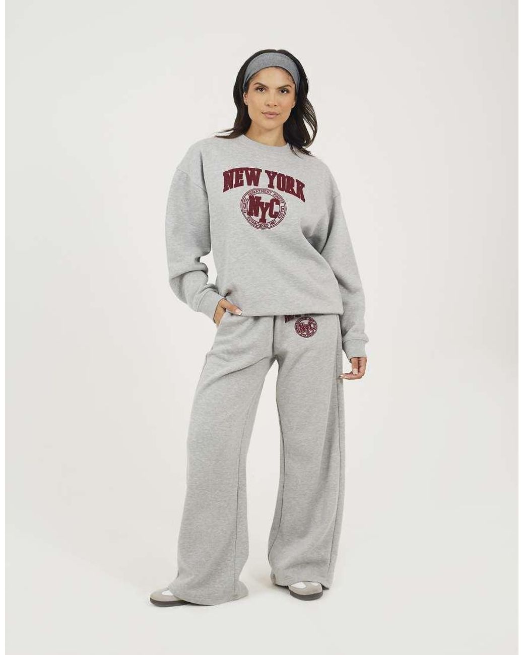 Brave Soul Gray Crew Neck Embroidered Sweatshirt