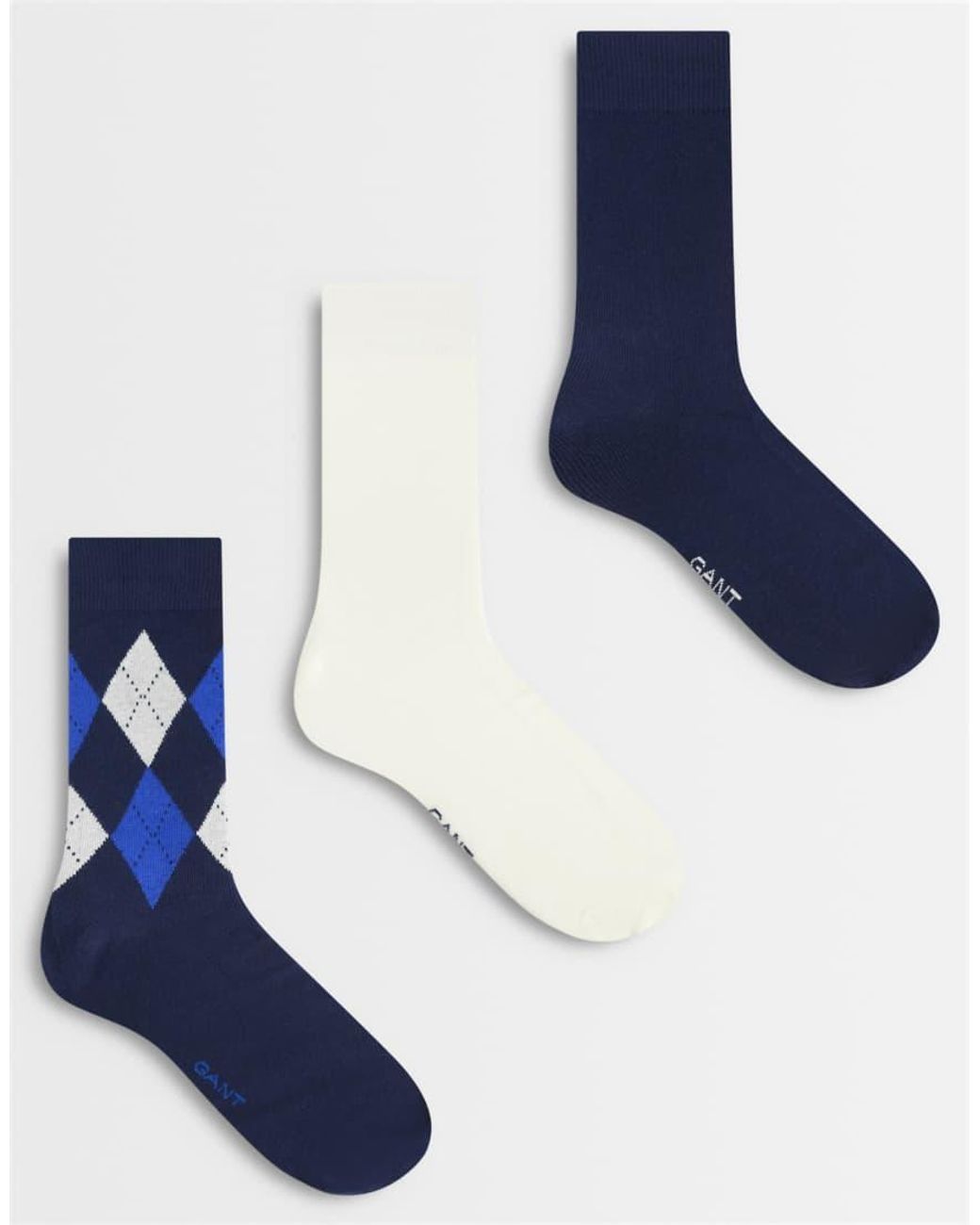 Gant Blue 3-pack Argyle Socks for men