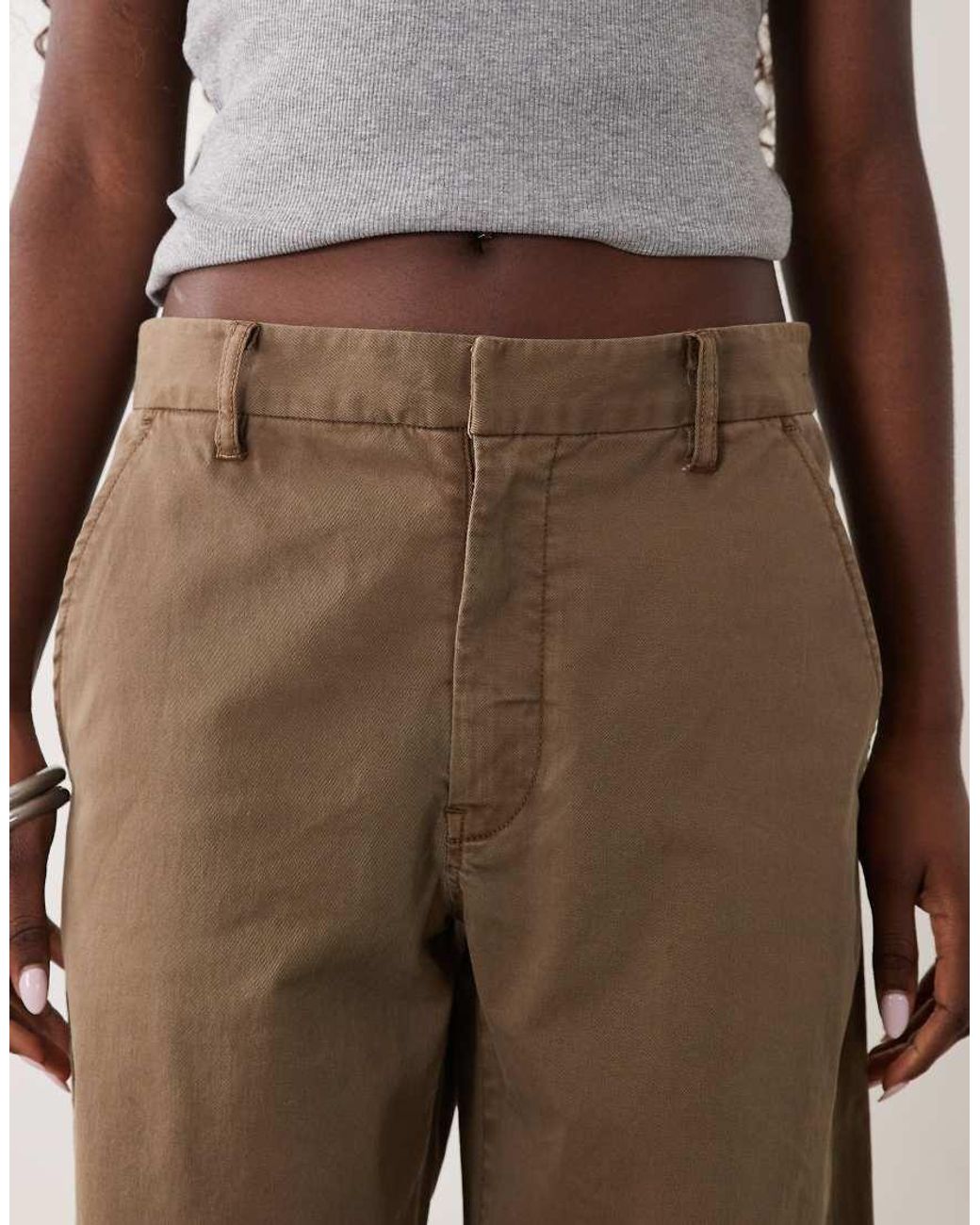 GOOD AMERICAN Natural Low Rise baggy Pants