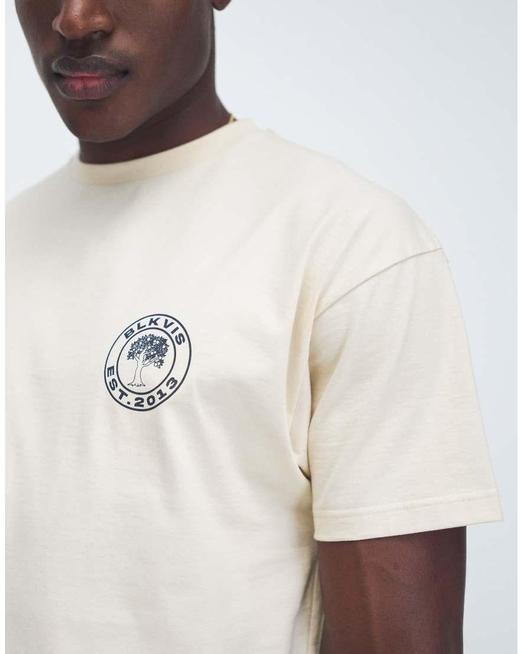 BLKVIS White Source T-shirt With Back Graphic for men