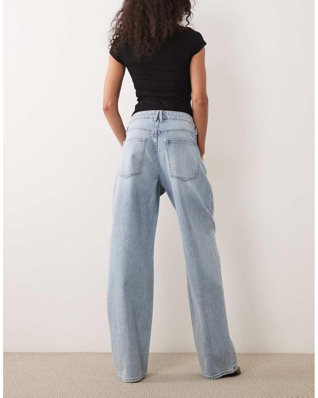 GOOD AMERICAN Blue Good 90's High Waist Straight Leg Jeans