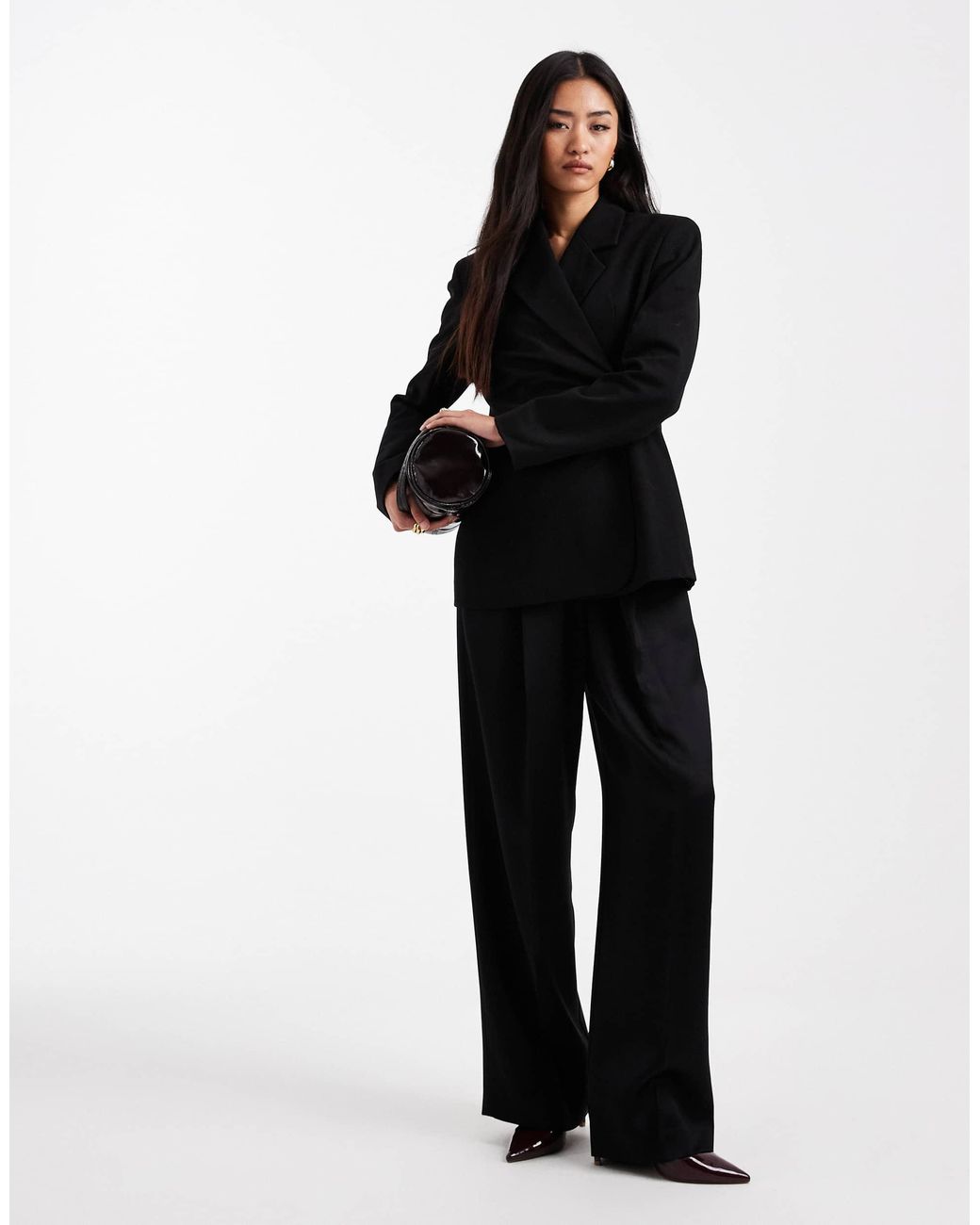 Vero Moda Black Wrap Front Tailored Blazer