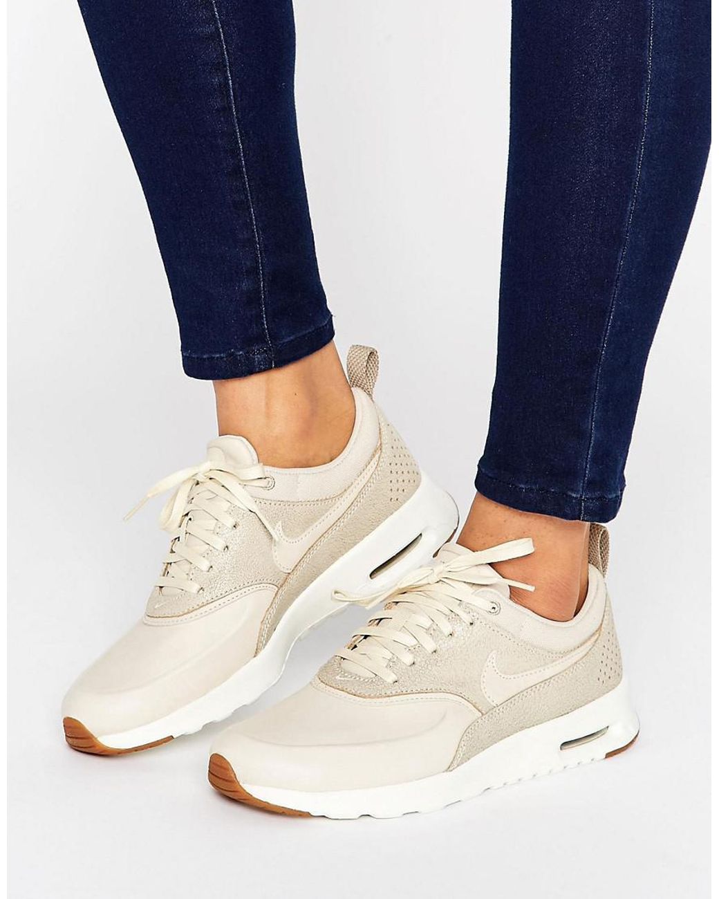 Nike Air Max Thea Basket Weave Trainers In Oatmeal in Natural | Lyst UK