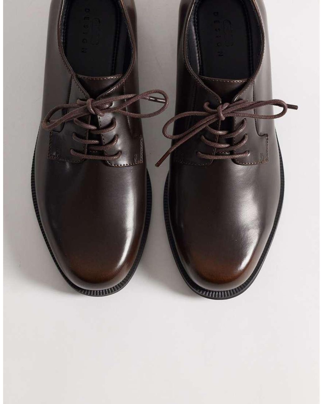 ASOS Brown Lace Up Derby Shoes for men